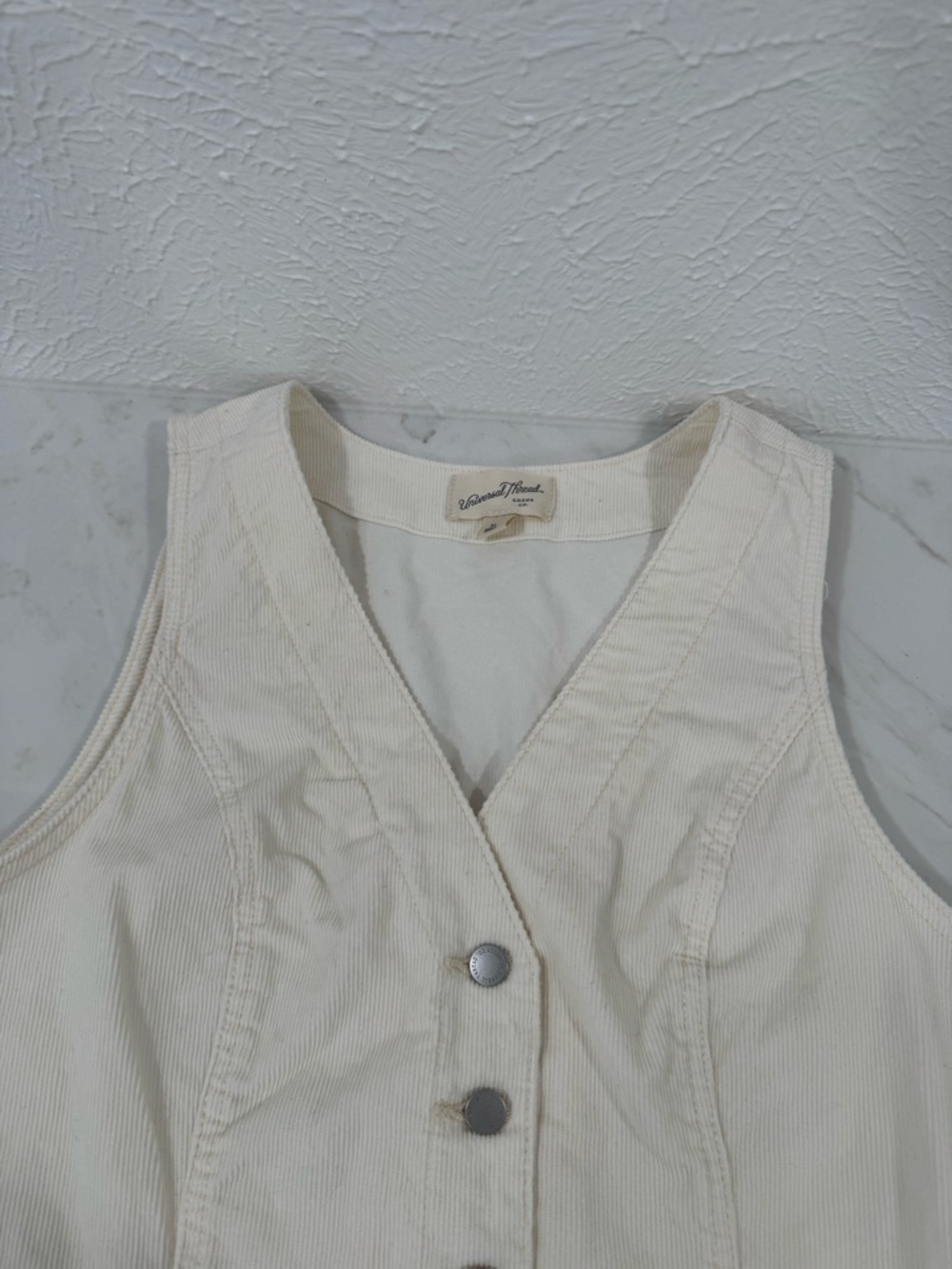 Size M Universal Thread Cream Ribbed Tank Top - Picture 10 of 13